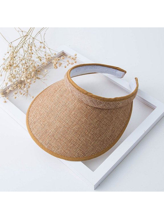 1Pc UPF50+ Oversized Brim Sun Visor Lightweight Breathable UV Shield Headgear Ladies Beach Fishing Travel Summer Outdoor Hat Assorted Fresh Tones