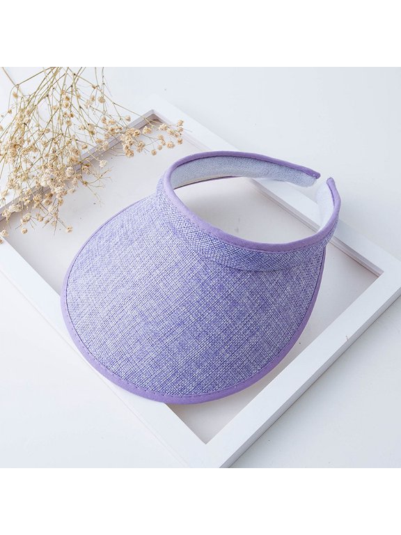 1Pc UPF50+ Oversized Brim Sun Visor Lightweight Breathable UV Shield Headgear Ladies Beach Fishing Travel Summer Outdoor Hat Assorted Fresh Tones