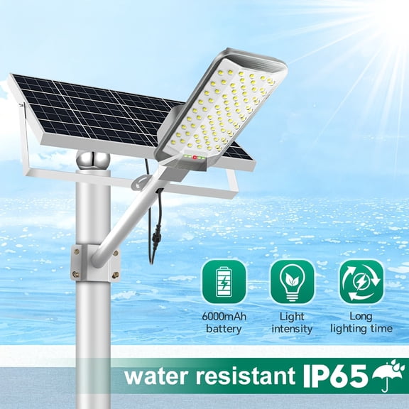 1Pc Ultra-Wide Angle Solar Outdoor Light, High Brightness 6500K LED Solar Street Light, Remote Control Included, Semi-Flush Mount for Garden, Path, Garage, Parking Lot & Street