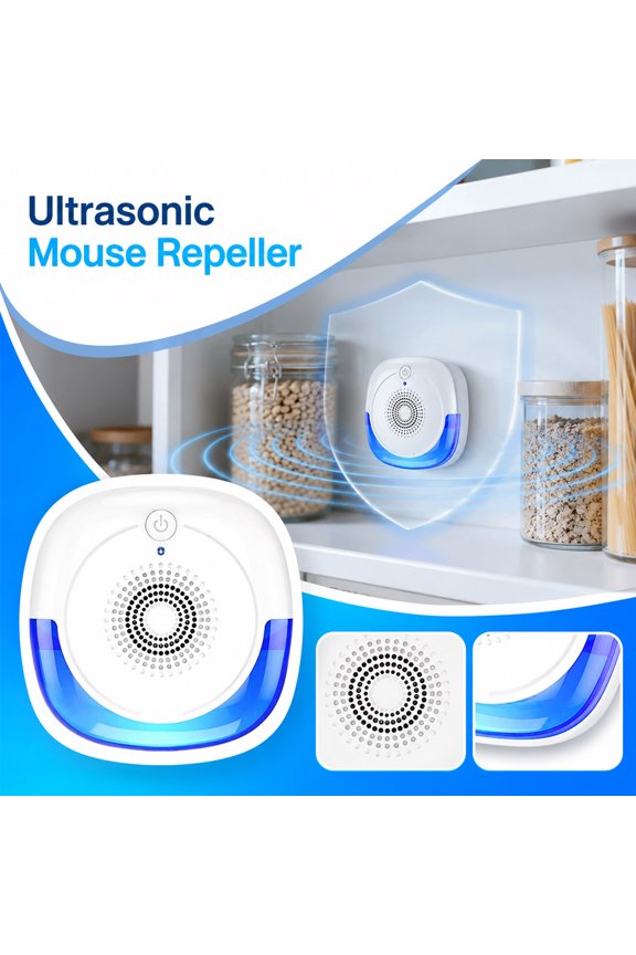 1Pc Ultrasonic Device, Ultrasonic Repeller, Safe for Home, Home & Kitchen, 2.5X2.5 Inch Compact 1-Pack Unit, One-Button Simple Operation, Prevents Infestation for Pantries,