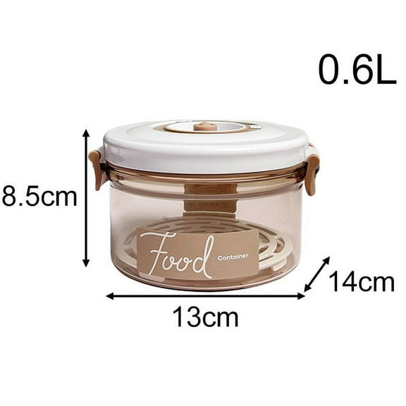 1Pc Vacuum Food Storage Containers with Lids, Vacuum Seal Containers for Fresh-keeping Suitable for Meat, Rice, Marinade, Fruit, Pasta, Snack