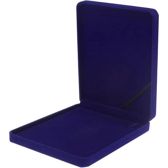 1Pc Velvet Necklace Box 7.5x9.5 Inch Marine Blue Necklace Pendant Bracelet Display Box for Jewelry Storage Gift