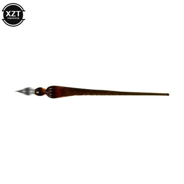 1Pc Vintage Glass Dip Dipping Pen Handmade Glass Dip Pen Filling Ink Signature Calligraphy Fountain Pens Art Painting Supplies 07