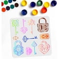 thumbnail image 1 of 1Pc Vintage Key Lock Reusable Painting Stencil Drawing Template on Walls Fabric Furniture Art Craft Decor 11.8x11.8inch, 1 of 7