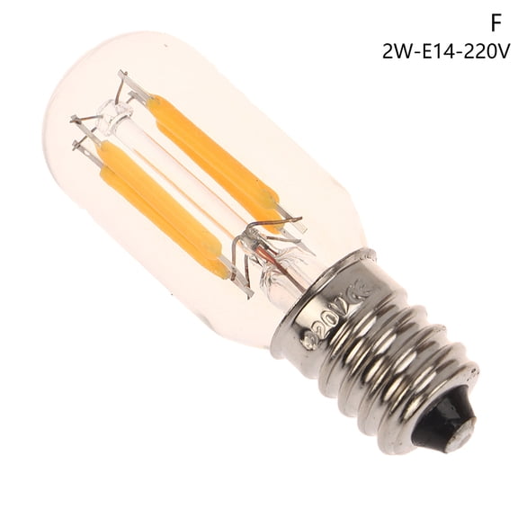 1Pc Vintage LED Light Bulb T20 1W 2W Warm White 2200K E12 E14 110V 220V Dimmable Light Bulb Glass Fridge Tube Light Bulb