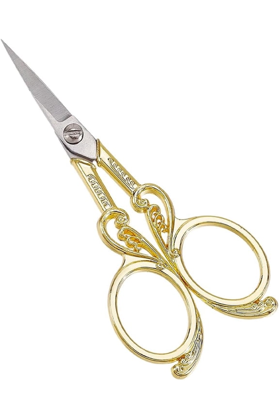 1Pc Vintage Sewing Scissors Embroidery Scissors Small Detail Sew Gold Phoenix European Stainless Steel Heart Necklace Blade Shears