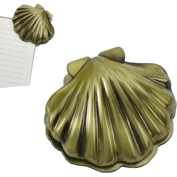 1Pc Vintage Shell Metal Binder Clip Large Journal Bookmark Clip Decorative Page Holder Traveler's Notebook Accessories Clamps