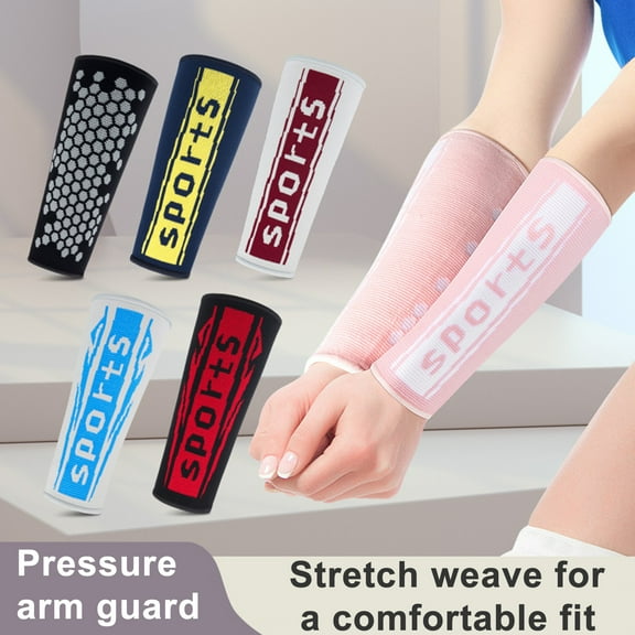 1Pc Volleyball Arm Sleeves Reduces Strain Swelling Elbow Support Compression Sleeve Anti-collision Elbow Arm Guard for Outdoor Tennis Basketball Cycling Mountaineering