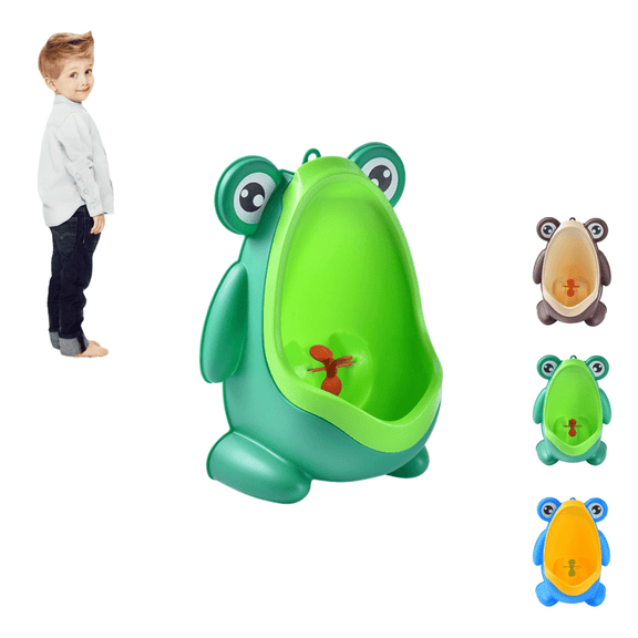 1Pc Wall Mount Urinal Cartoon Frog Shaped Potty Training Toilet for Boys Toddler Bathroom Use, Blue One Size