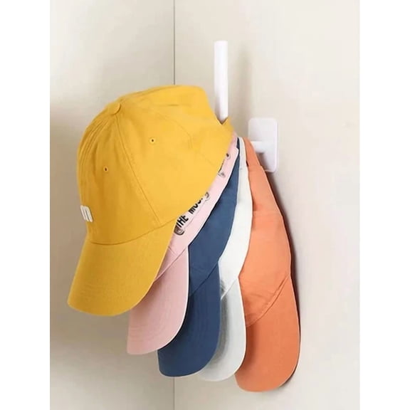 1Pc Wall-Mounted Baseball Cap Hook, Multi-Functional No-Drill Storage Rack - New