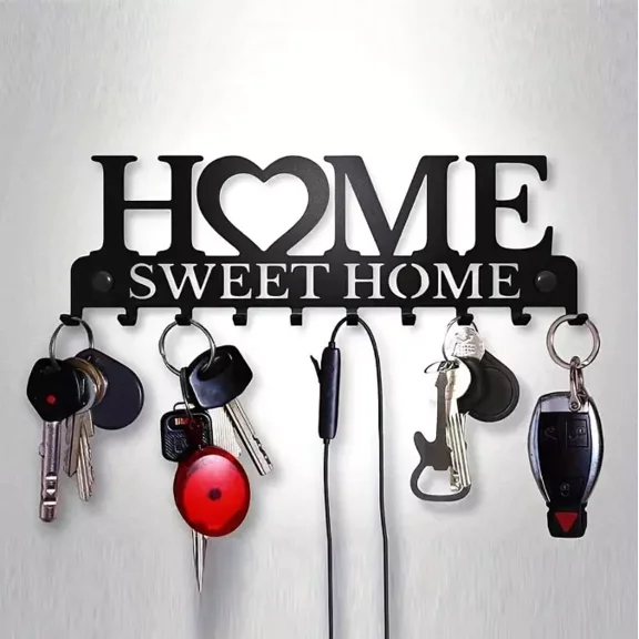 1Pc Wall Mounted Sweet Home Decorative Key Holder, Key Wall Hook, Creative - New