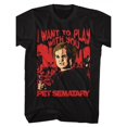 thumbnail image 1 of 1Pc Want To Play With You Men'S T-Shirt Horror Movie Children Animal100%  cotton, 1 of 6