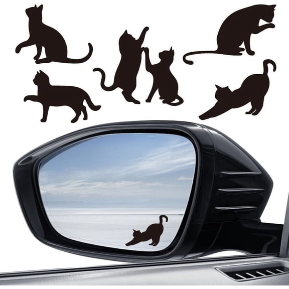 1Pc Waterproof PVC Electrostatic Stickers with 1Pc Iridescent Paper Envelope Cat Shape 115x115x0.1mm Sticker: 30~45x40~50mm art