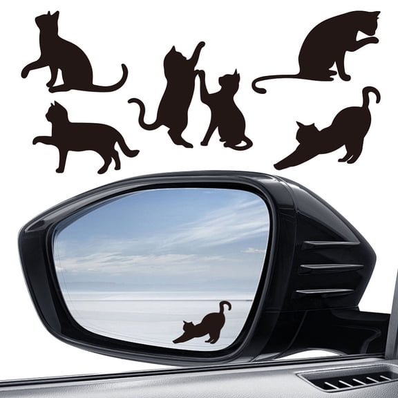 1Pc Waterproof PVC Electrostatic Stickers with 1Pc Iridescent Paper Envelope Cat Shape 115x115x0.1mm Sticker: 30~45x40~50mm for diy