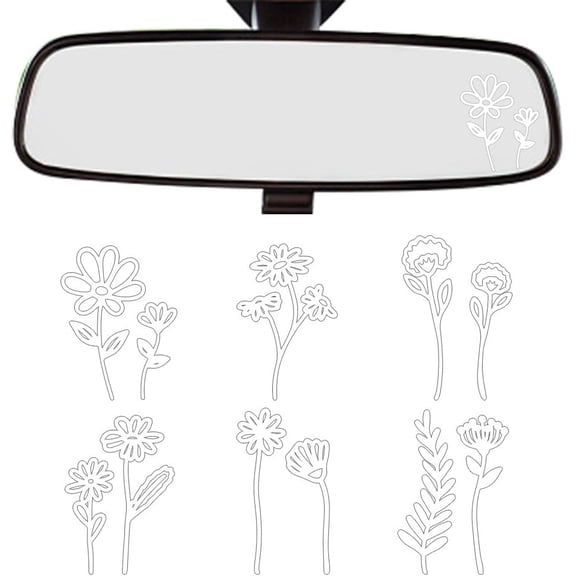 1Pc Waterproof PVC Electrostatic Stickers with 1Pc Iridescent Paper Envelope Flower 115x115x0.1mm Sticker: 33~50x15~28mm