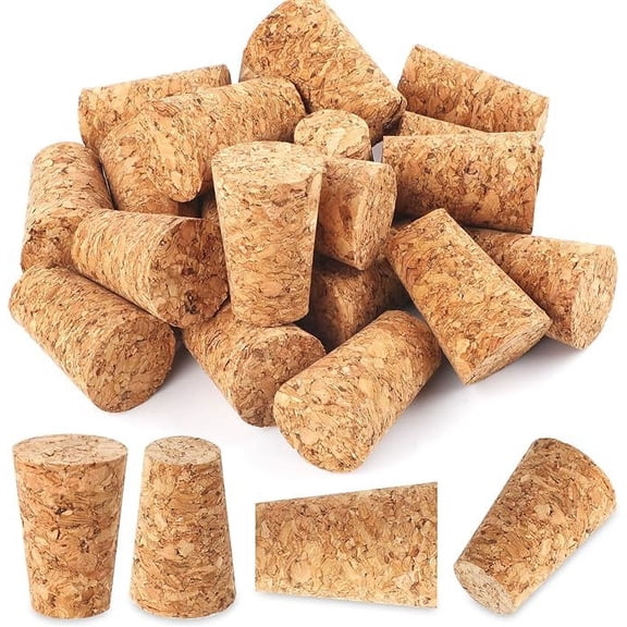 1Pc Wine Bottle Stoppers, Natural Soft Wood Tapered Corks to Perfectly Fit the Bottle Mouthis Suitable for Most Wine Bottles on the Market for Wine Beer Liquor Bottles, DIY Crafts 0.940.671.38 In