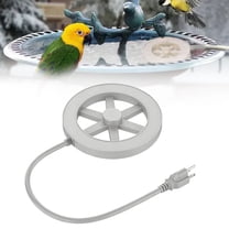 1Pc Winter Outdoor Bird Bath Heater,70W Pond Heater,Pond Deicer With Thermostatically Control for Patio and Lawn,Round Bird Heater For Chicken Livestock,US Plug Heated Birdbath Deicer,White,5"