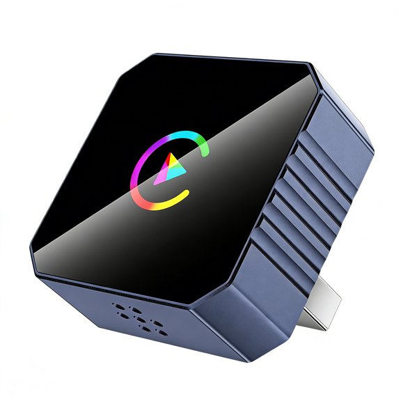 1Pc Wireless Carplay Box 2In1 Smart Car Interface Module, Android Auto & Carplay Support, Universal For Vehicles - Blue Color Mark Q1Bv Car Connectivity Adapter