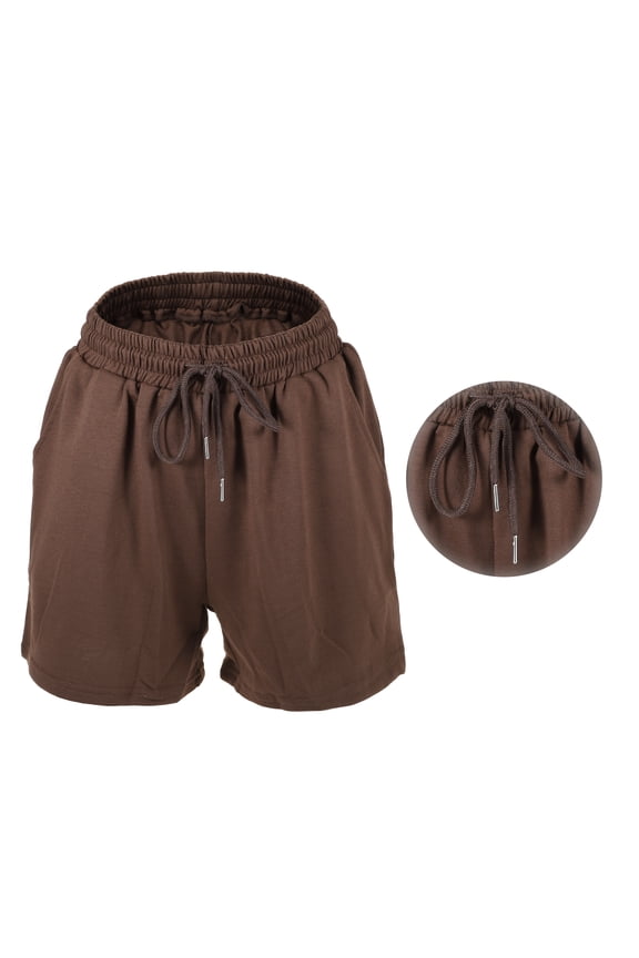 1Pc Women's Flowy Running Shorts Casual High Waisted Workout Shorts Coffee Color Size M
