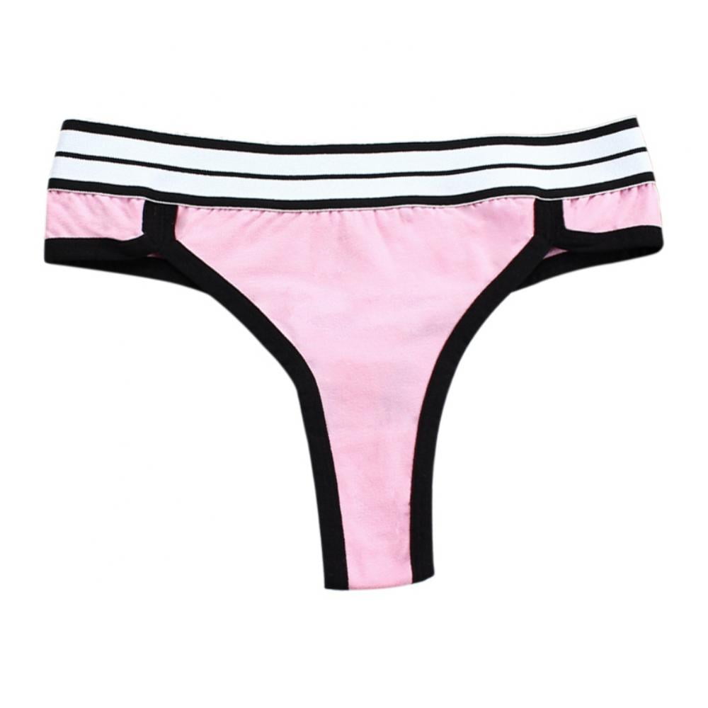 Fankiway Women Lngerie Women'S Sexy Panties Sport Striped Low Waist  Seamless Fitness Thong M-Xl 