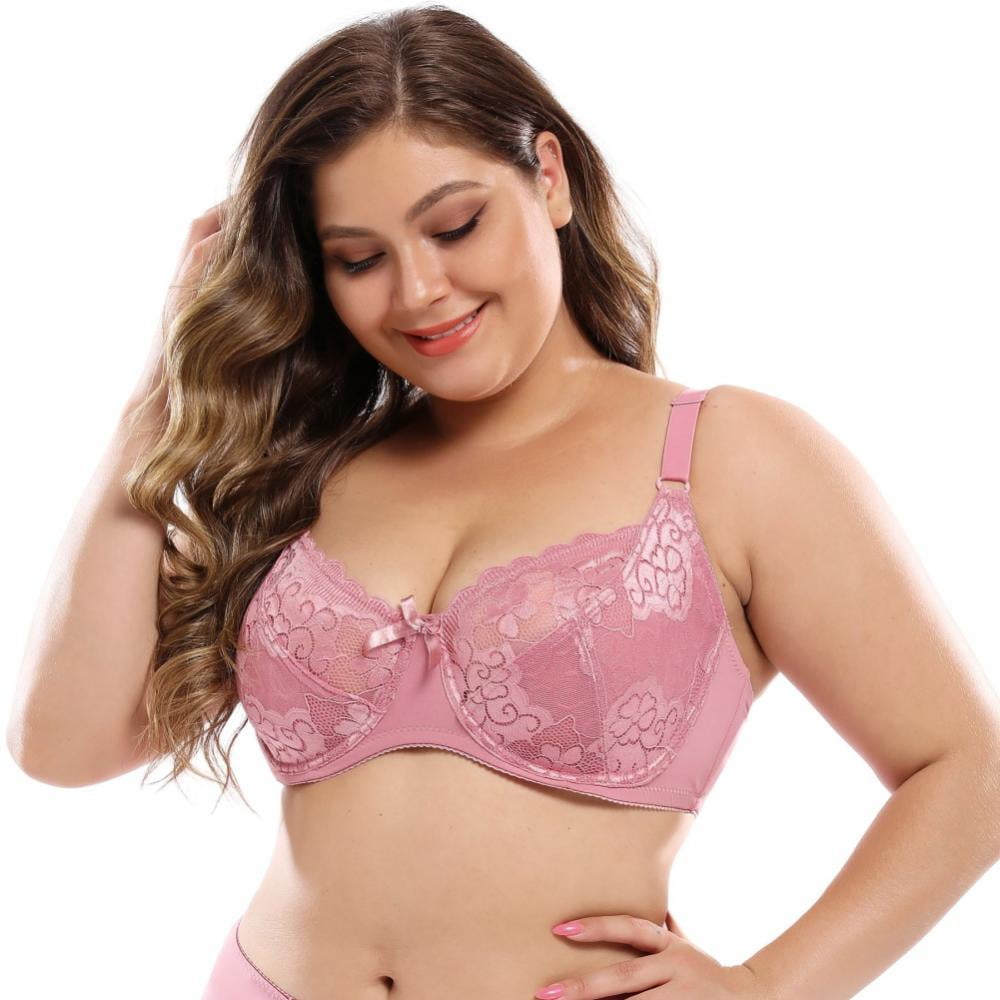 Floral Lace Plus Size Minimizer Best Plus Size Bras With Full Coverage And  Non Padded Embroidery Available In Big Cup Sizes B F 201202 From Dou04,  $9.76