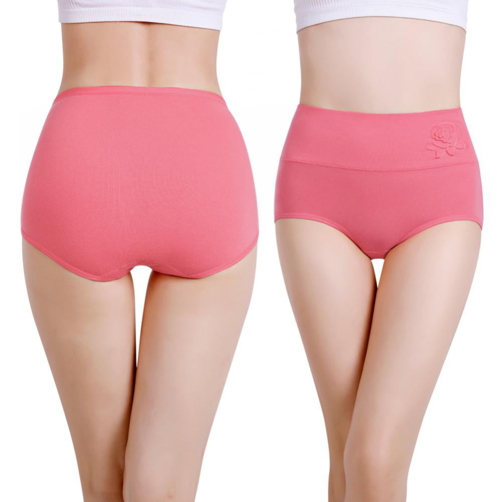 Buy DISOLVE� Women Cotton High Waist Panties Female Underwear Pack of 3  Multicolor FREEE Size (28 Till 34) at