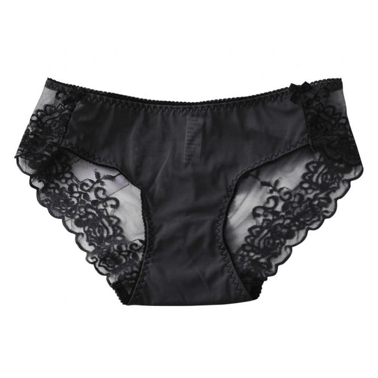 1Pc Womens Lace Trim Panties Underwear Floral Lace Bikini Panty