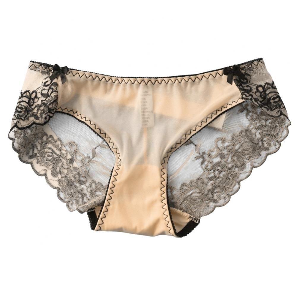 LOT NICE !!5 Women Bikini Panties Brief Floral Lace Cotton Underwear Size M  L XL, F109, XL