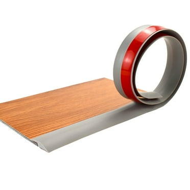 1Pc Wood Floor Transition Strips Edge Closing Strip Floor Seam Pvc Wear-Resistant Soft Plastic Flat Buckle Pressing Threshold Gray
