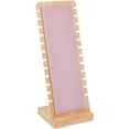 thumbnail image 1 of 1Pc Wood Slant Back Display Stand Velvet Soft Mat Necklace Storage Rack Space-Saving Chain Organizer Rectangle Detachable Pendants Holder with Base And Holder for Jewelry Storage, 1 of 8