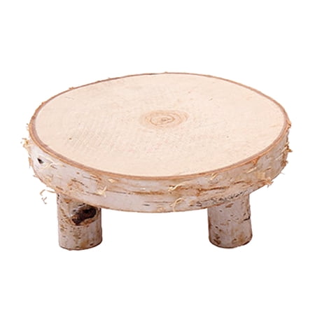 1Pc Wood Slice Table DIY Unfinished Wooden Table Photo Prop Wood Craft Ornament
