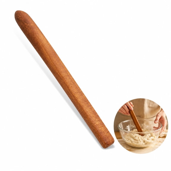 1Pc Wooden Mixing Stir Stick Wooden Dowel Stirring Stick Bread Making Tools Paddle Bread Mixing Stir Stick Wooden Dowel for Sourdough Spurtle Kitchen Cooking 11x1inch (Acacia)