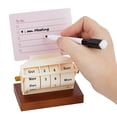 thumbnail image 1 of 1Pc Wooden Rotating Perpetual Calendar Wood Creative Calendar with 1Pc Pen and 1Pc Message Card Month Week Day Date Display Desk Table Calendars, 1 of 6