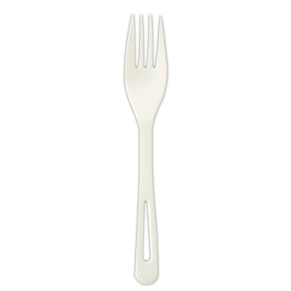 World Centric TPLA Compostable Cutlery Fork 6.3" White 1 000/Carton FOPS6