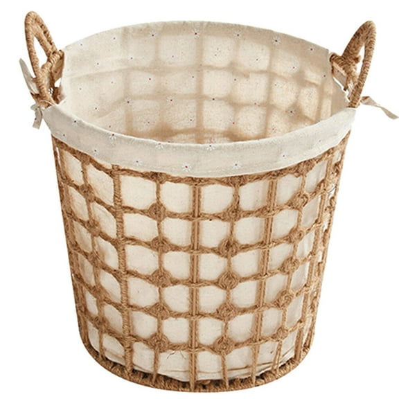 1Pc Woven Laundry Storage Basket Portable Dirty Clothes Storage Basket for Home