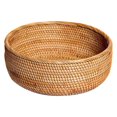 thumbnail image 1 of 1Pc Woven Wicker Bread Basket Fruit Vegetable Bowl Food Potato Storage Sorting Key Wallet Kitchen Counter Small To Large Rattan Round Woven Basket Serving Bowl French Fries, 1 of 9