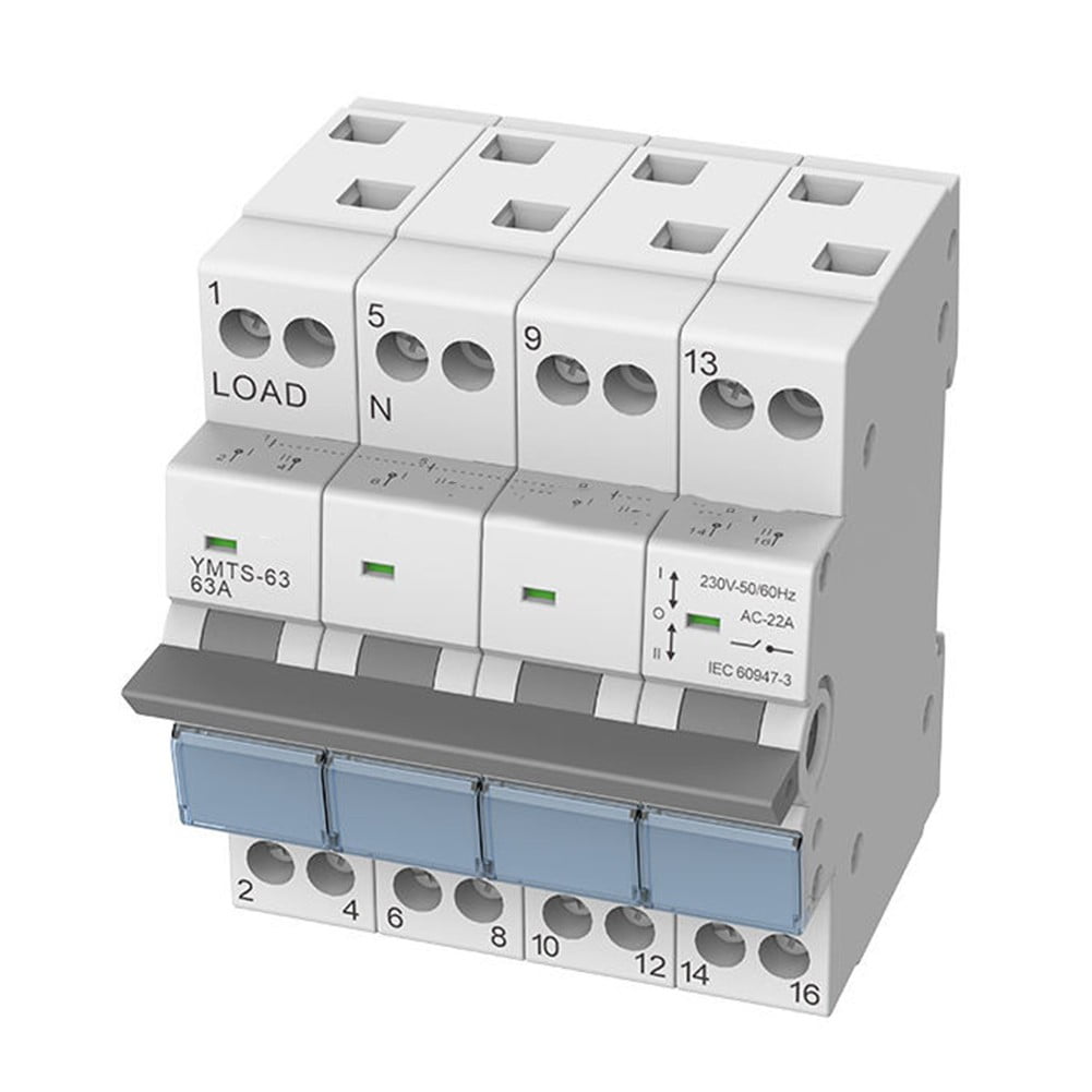 1Pc Ymts-63 Manual Changeover Transfer Switch Dual Power for Grid And Generator