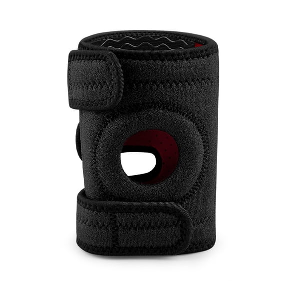 1Pc Youth Kids Knee Brace Patella Stabilizer with Adjustable Fastener Tape Soft Non-Slip Design Knee Support Strap-Black