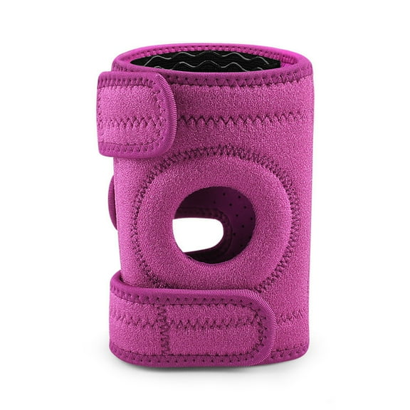 1Pc Youth Kids Knee Brace Patella Stabilizer with Adjustable Fastener Tape Soft Non-Slip Design Knee Support Strap-Pink