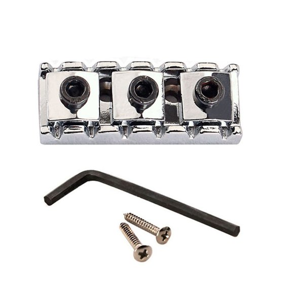YOSADIER 1Pc Zinc Alloy Guitar ng Lock Locking Nut with Mounting Screws for Electric Guitar