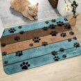 1Pc dog paw print doormat dog doormat for muddy paw entrance front door