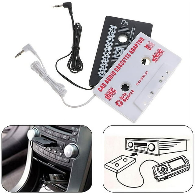 1Pc universal 3.5mm AUX car audio cassette tape adapter transmitters