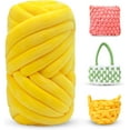 thumbnail image 1 of 1Pcs 0.55lb/10 Yards Thick Chunky Yarn for Arm Knitting Jumbo Tube Yarn Soft Chunky Knit Blanket Yarn, Velvet Yarn for Crocheting Handbags Hand Knitting Pet Bed Rugs Pillows Crafts, 1 of 7