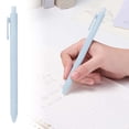 thumbnail image 1 of 1Pcs 0.5mm Macaron Sky Blue Retractable Gel Pen,5.71in Matte Pastel Click Ballpoint, Smudge Free Pocket Clip Pen For Travel Itinerary Drafting & Office Paper Marking, 1 of 6