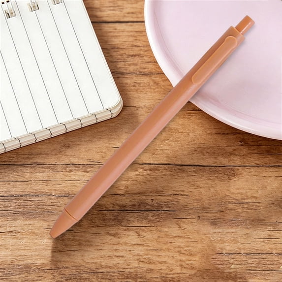 1Pcs 0.5mm Matte Morandi Brown Gel Ink Click Pen,5.71in Retractable Fine Point Ballpoint, Smudge Free Pocket Clip Pen For Daily Memo & Office Paper Annotation