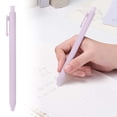thumbnail image 1 of 1Pcs 0.5mm Retractable Gel Ink Pen,5.71in Matte Macaron Purple Click Ballpoint, Quick Dry Smudge Free Pocket Clip Writing Pen For Office Document Sorting & Daily Journaling, 1 of 6