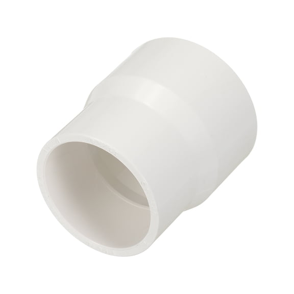 1Pcs 1 1/2"x1 1/4" PVC Reducer Pipe Coupling Fitting, SCH40 (SOCxSOC) Furniture Grade PVC Slip Socket Connectors, Straight Pressure Pipe Fittings for Home Use, Irrigation, White