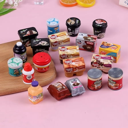 1Pcs 1:12 Dollhouse Miniature Bottles Cans Supermarket Toys DIY Accessories