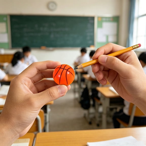 1Pcs 1.4 Inch Orange Basketball Mini Manual Pencil Sharpener, Single Hole Compact Travel Desk Sharpener, Creative Sports Ball Stationery Tool For Home Office & On-The-Go Use