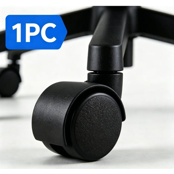 1Pcs 1.5 Inch Nylon Swivel Stem Caster Wheels, M8 Theread Furniture Caster Wheels, 360 Degree Rotation Table Casters Replacement Wheels for Furniture, Cart, Chair, Cabinet